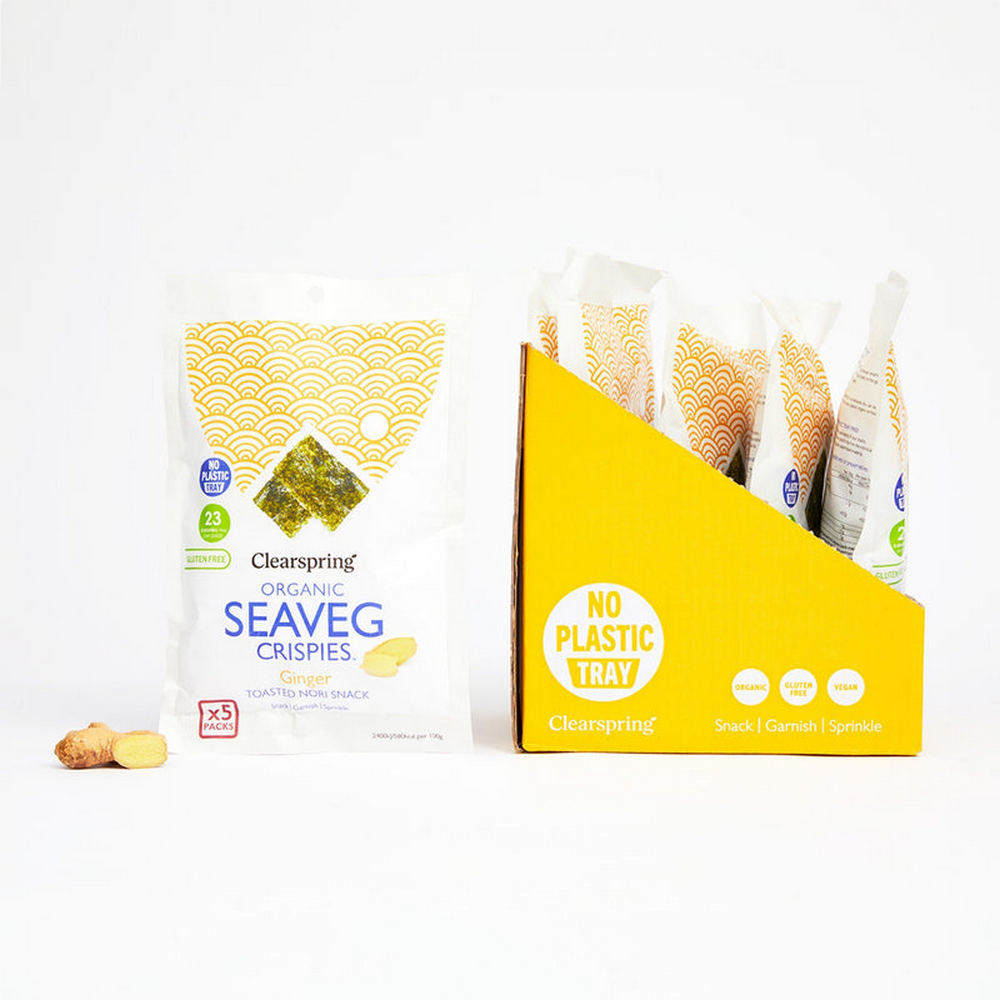 Seaveg Crispies Ginger Organic Multipack 5 x 4g