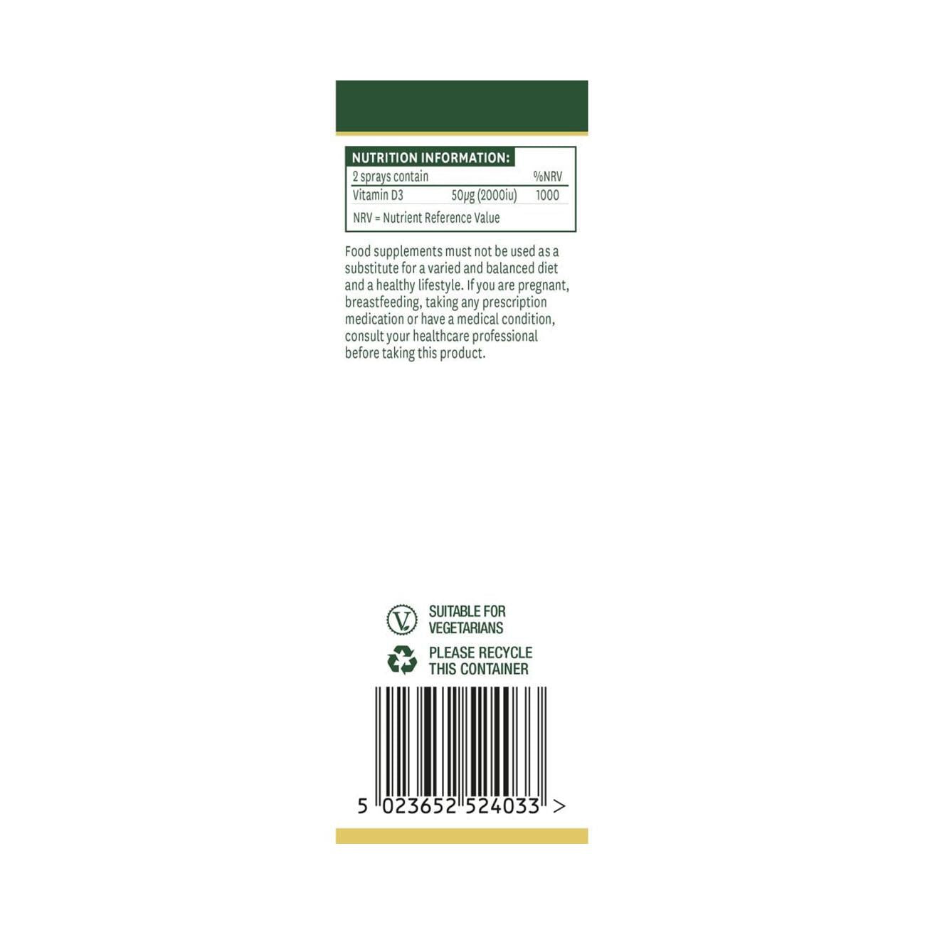 Vitamin D3 2000 iu Oral Spray 30ml
