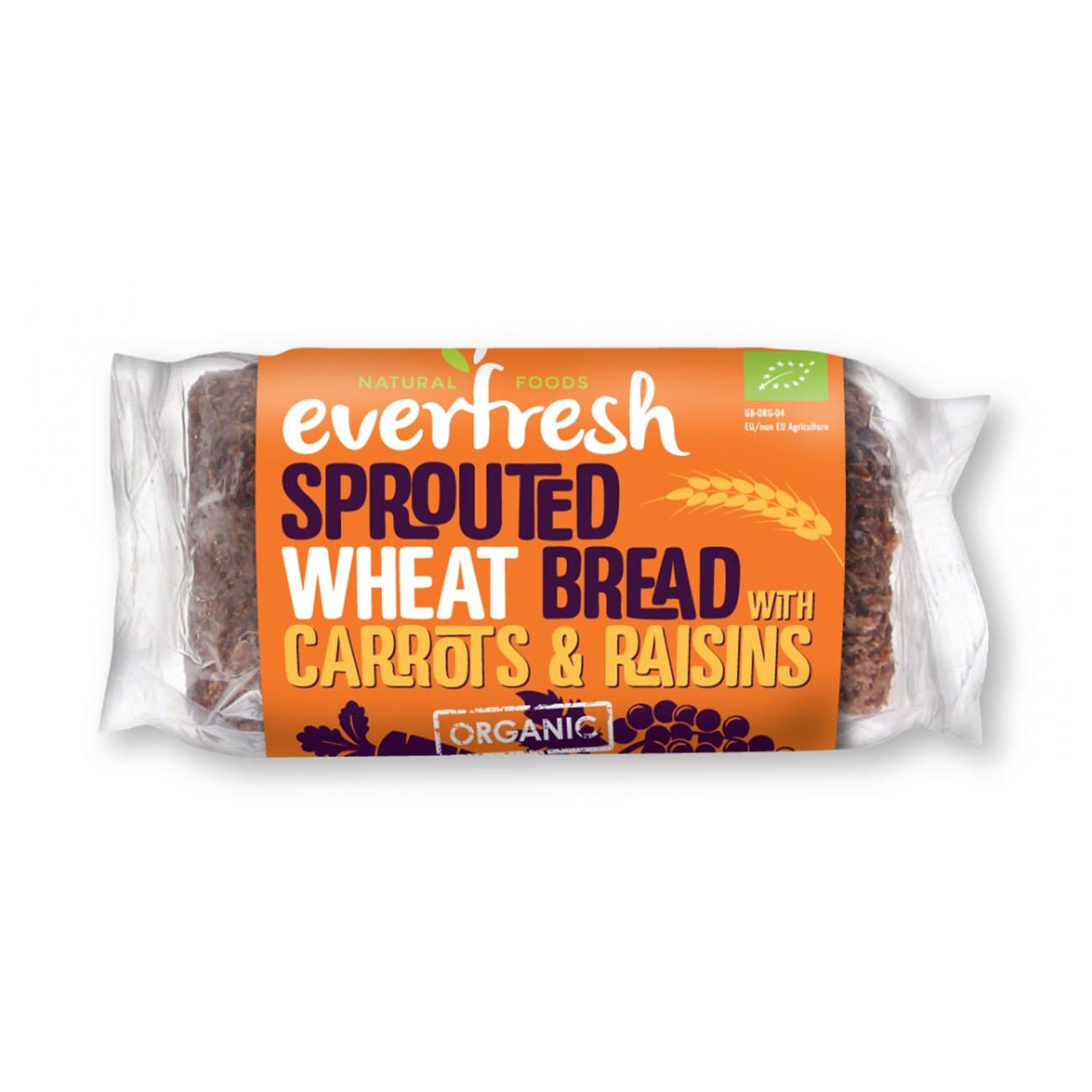 Organic Carrot & Raisin Sprouted Wheat Bread YF SF NAS 400g BBE 06.06.26