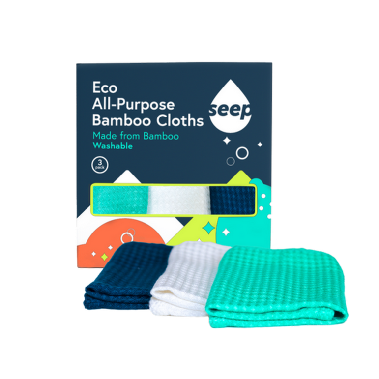 Seep All Purpose Cloths 100% Bamboo Pack of 3 90g
