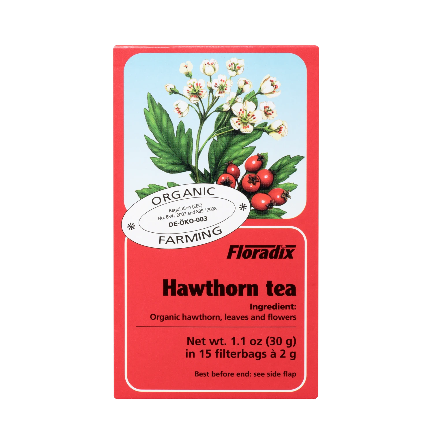 Organic Hawthorn Tea Herbal 15 Bags