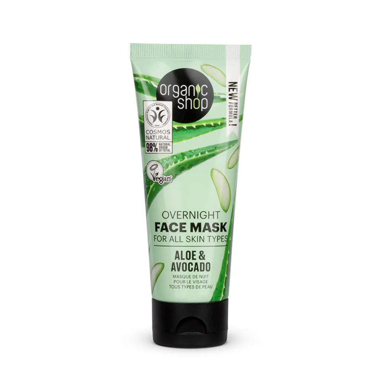Avocado and Aloe Overnight Face Mask for All Skin Types 75ml