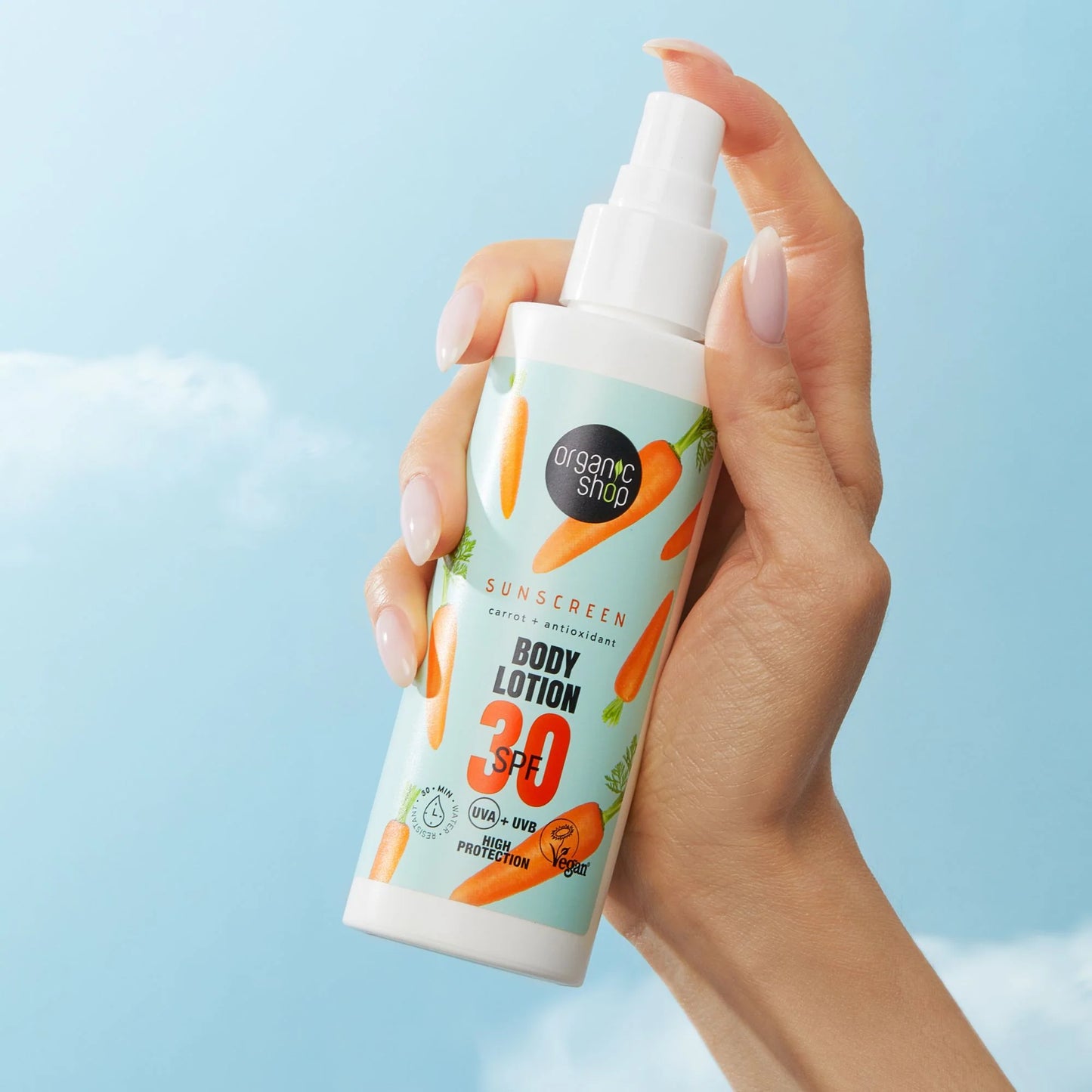 Organic Shop Sunscreen Body Lotion SPF 30 150ml lifestyle image 