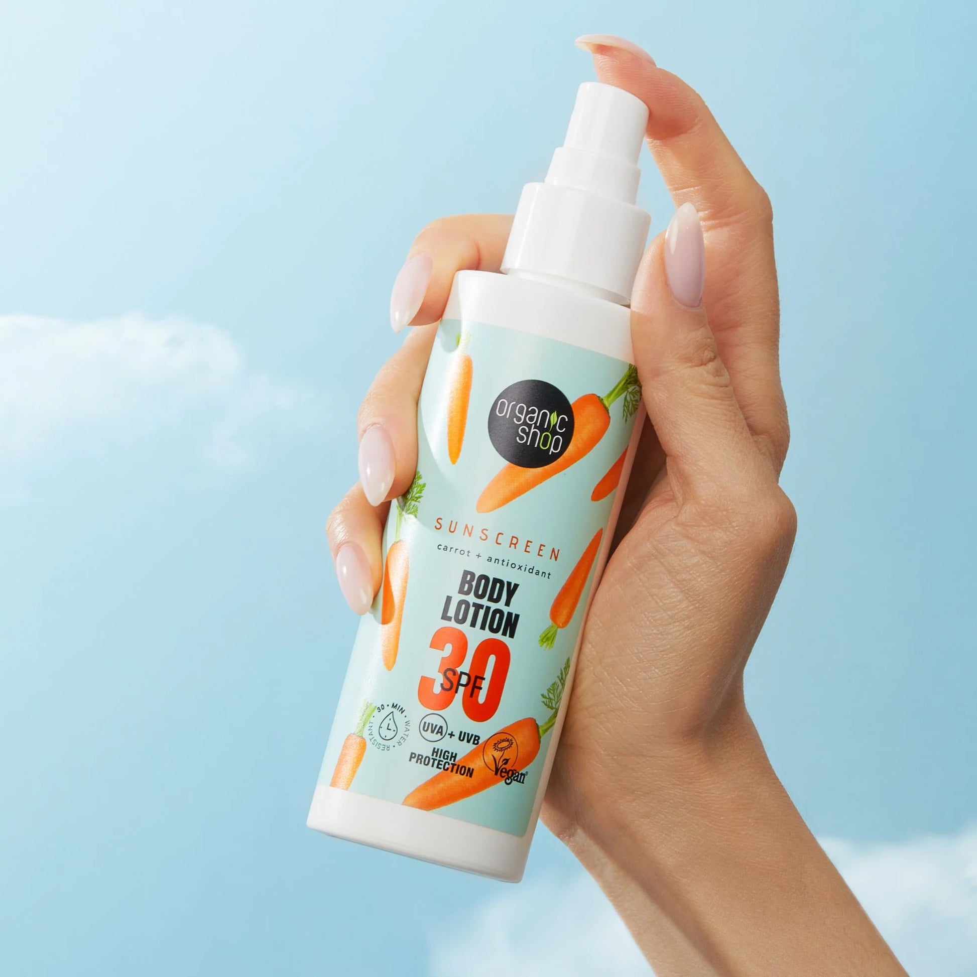 Organic Shop Sunscreen Body Lotion SPF 30 150ml lifestyle image 