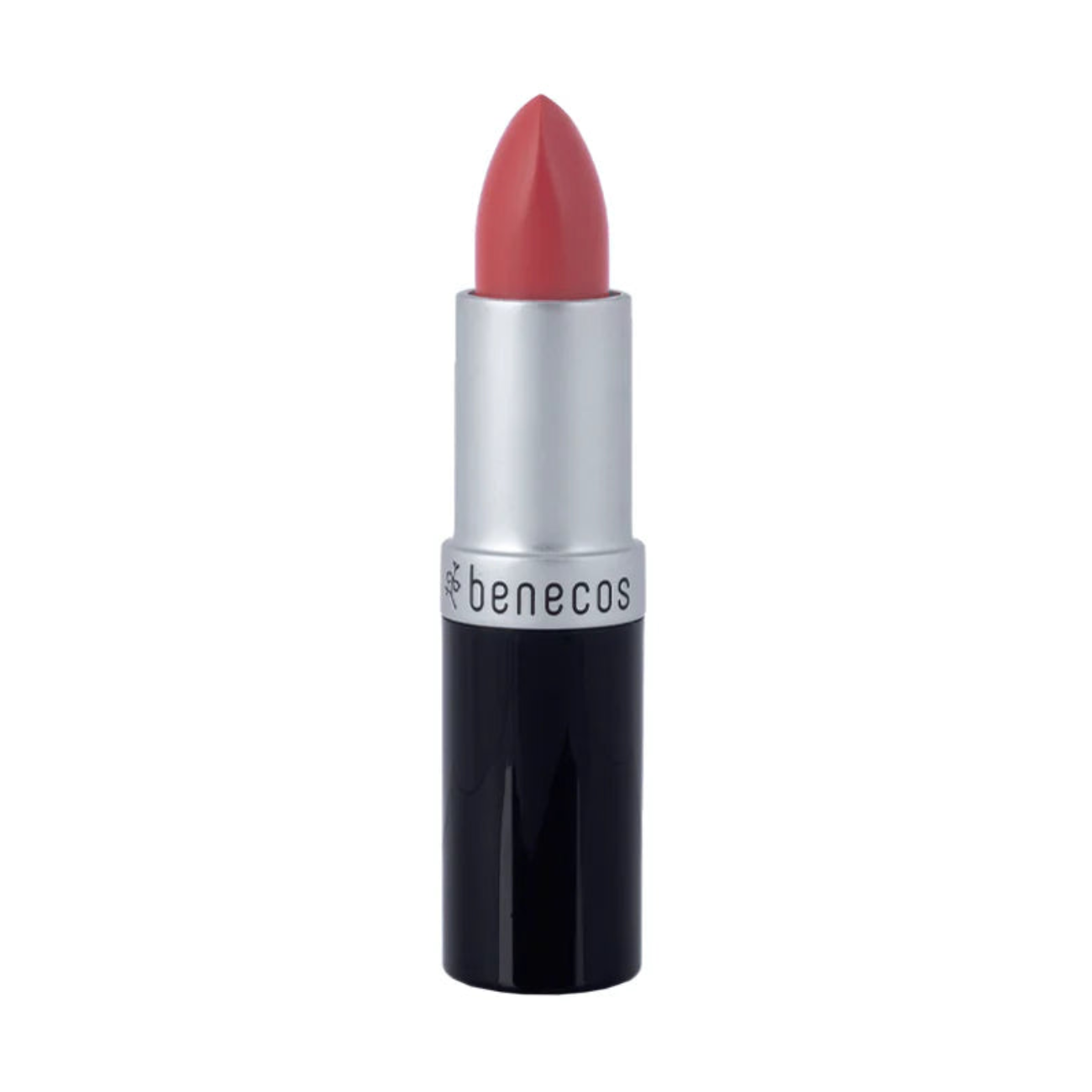 Benecos Natural Lipstick Soft Coral 4.5g opened front packaging
