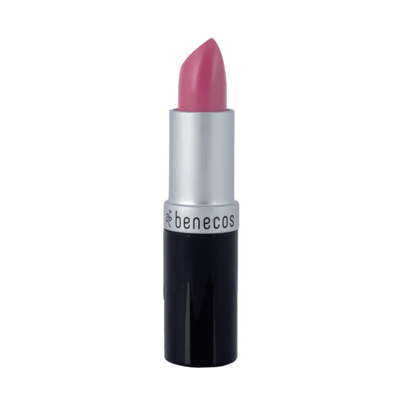 Benecos Natural Lipstick Pink Rose 4.5g opened front packaging