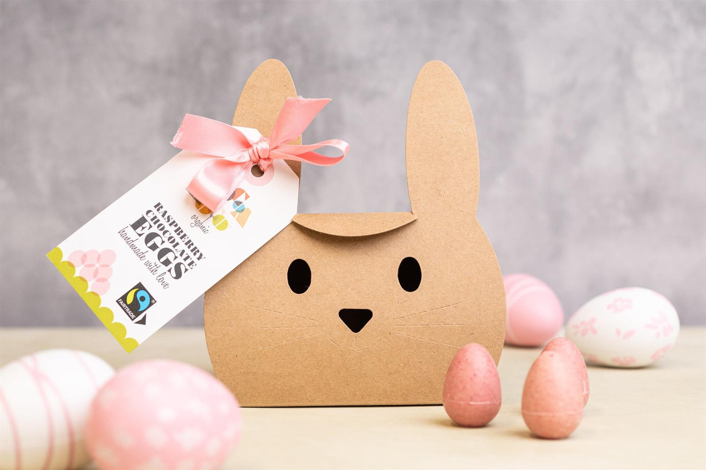 Organic White Chocolate & Raspberry Mini Eggs Easter 140g