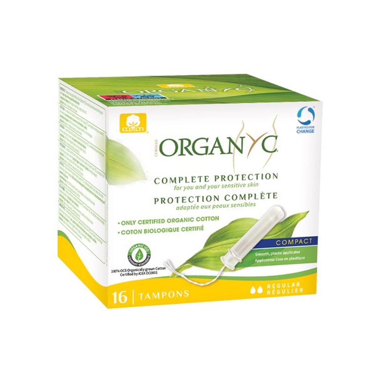Compact Tampons with Applicator Cotton Regular 16 per pack