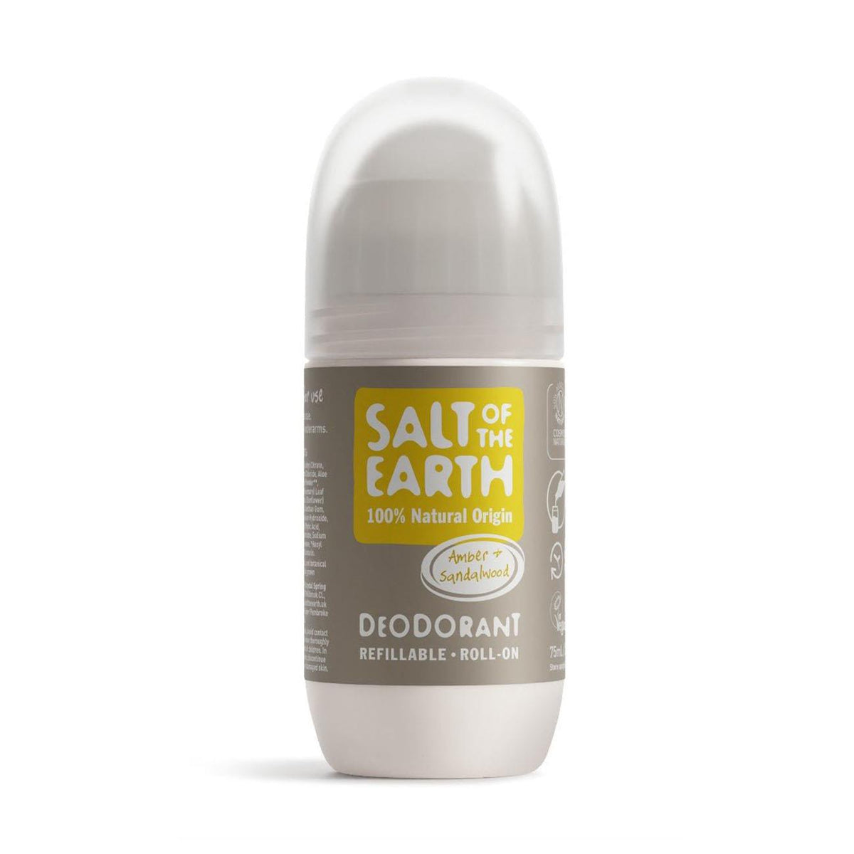 Amber and Sandalwood Refillable Roll-On Deodorant 75ml