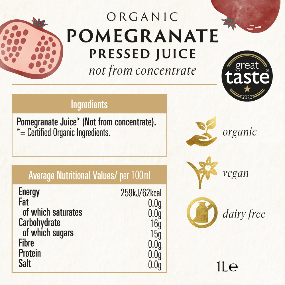 Organic Pomegrante Juice Pure 200ml