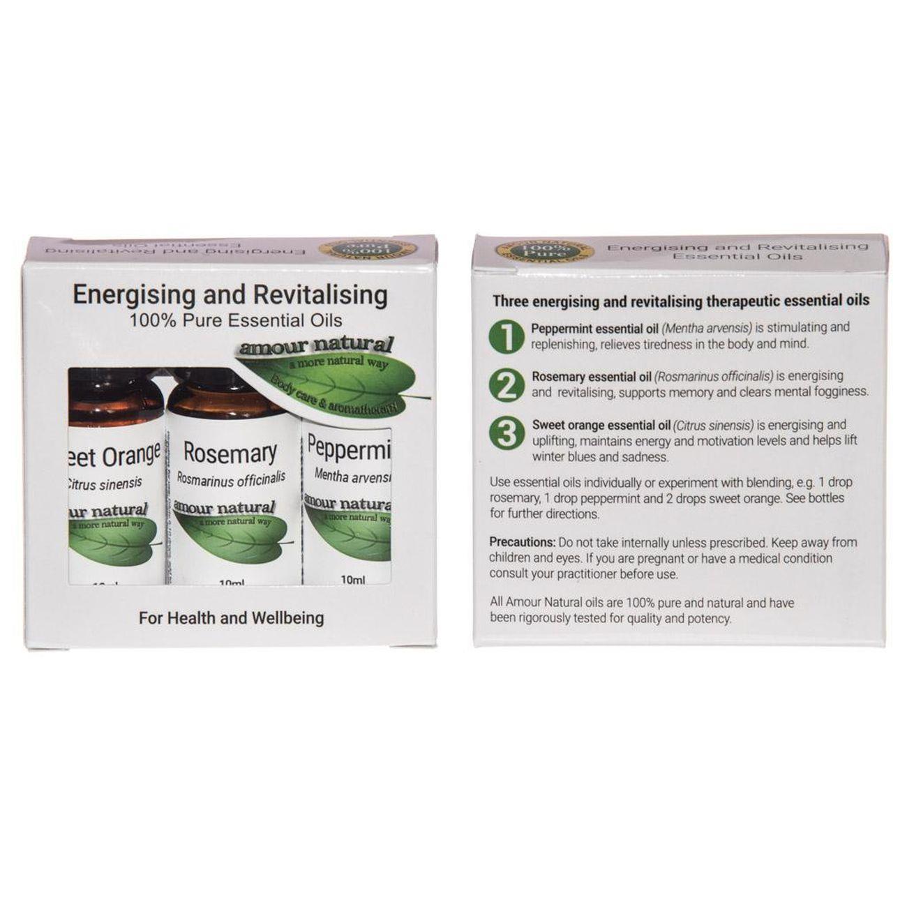 Energising and Revitalising Essential Oil Set 3x10ml