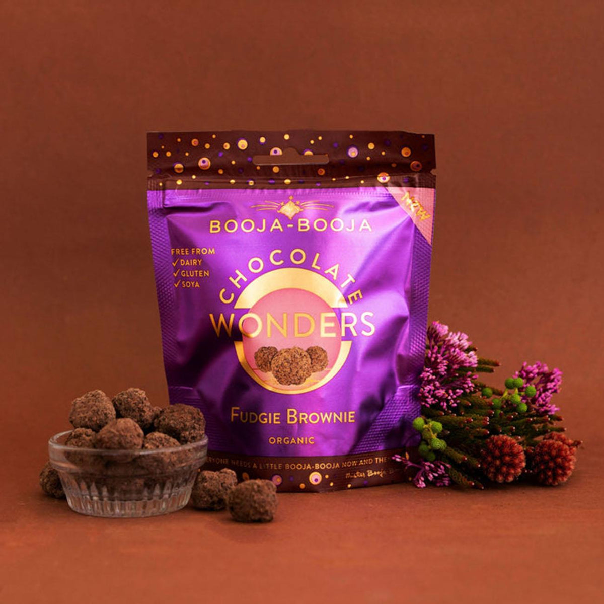 Organic Fudgie Brownie Christmas Chocolate Wonders 65g
