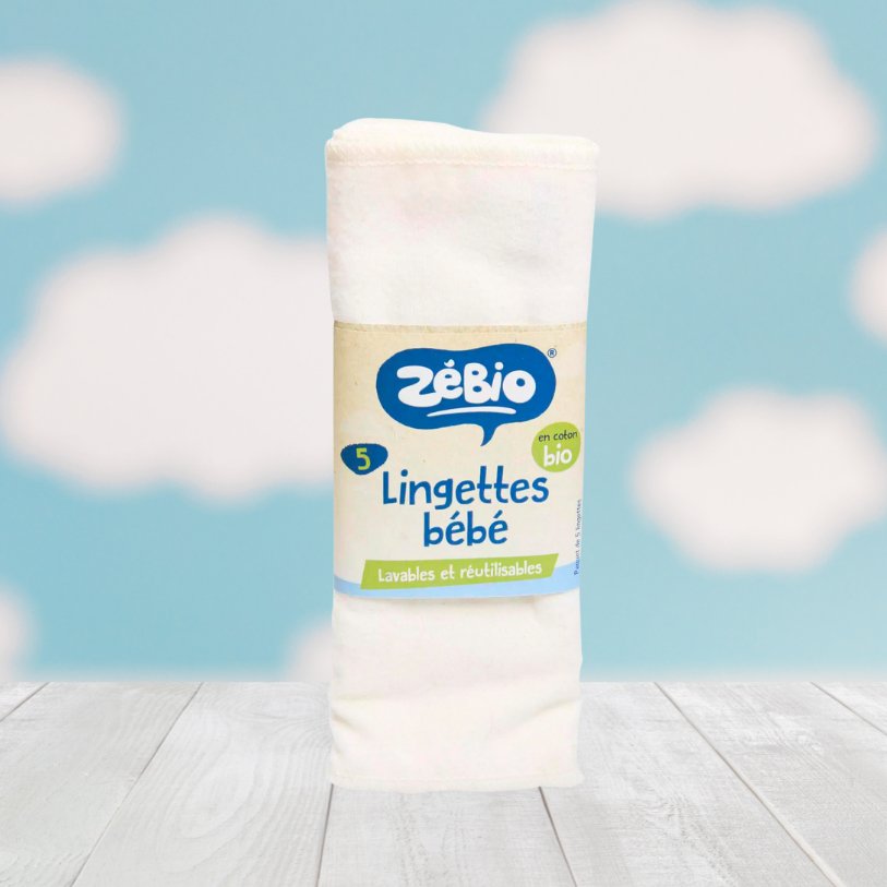 5 Washable Baby Wipes - Eco Natural Products - Zelio - Baby Wipes