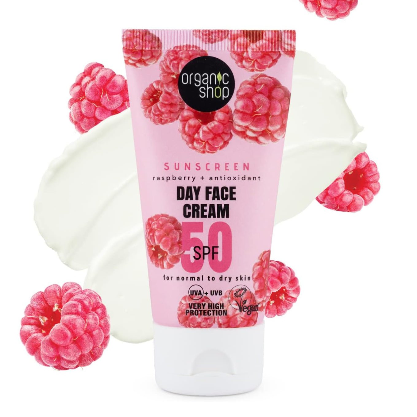 50 SPF Normal To Dry Skin Sunscreen Day Face Cream 50ml - Organic Shop - Sunscreen - Eco Natural Products