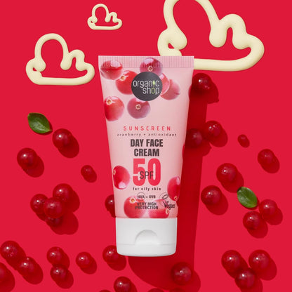 50 SPF Oily Skin Sunscreen Day Face Cream 50ml - Organic Shop - Sunscreen - Eco Natural Products