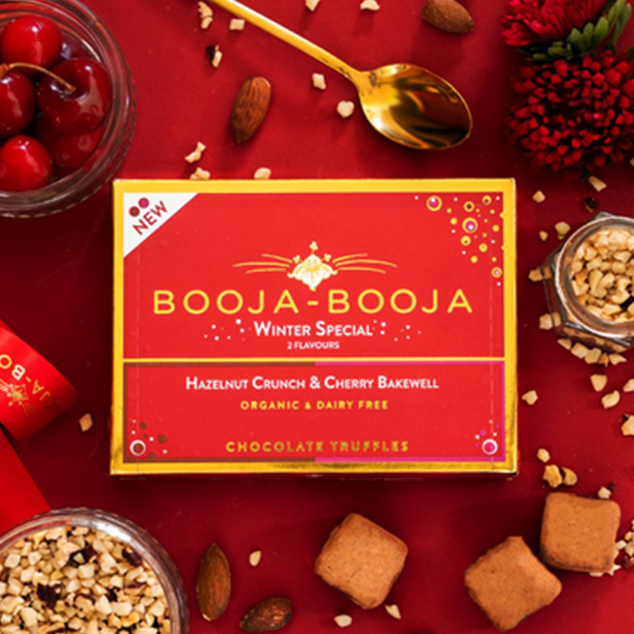 Organic Winter Special Cherry Bakewell & Hazelnut Truffle 92g