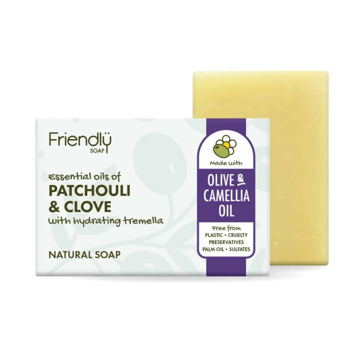 Olive Oil Soap Bar Patchouli & Clove Soap 95g