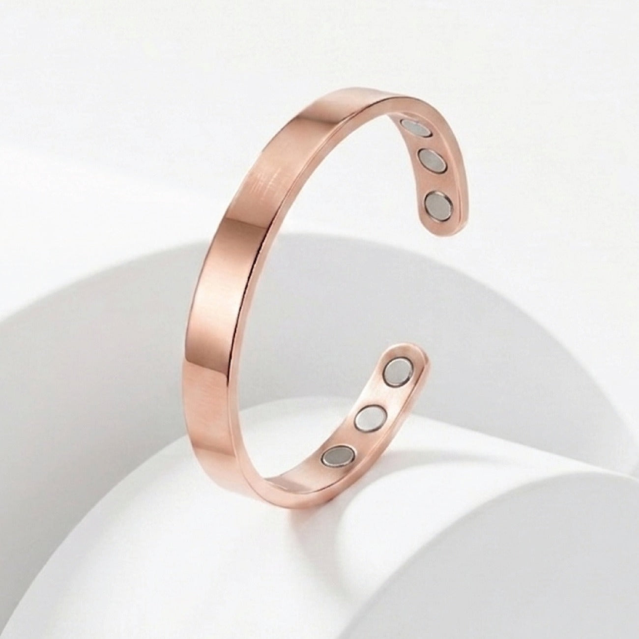 6 Magnet Large Plain Copper Bracelet with Magnets - Power Health