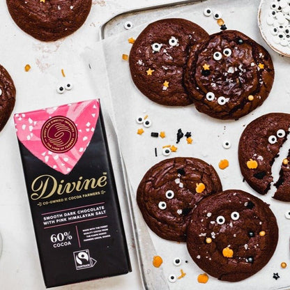 60% Dark Chocolate Pink Himalayan Salt Chocolate Bar 90g - Divine Chocolate - Chocolate - Eco Natural Products