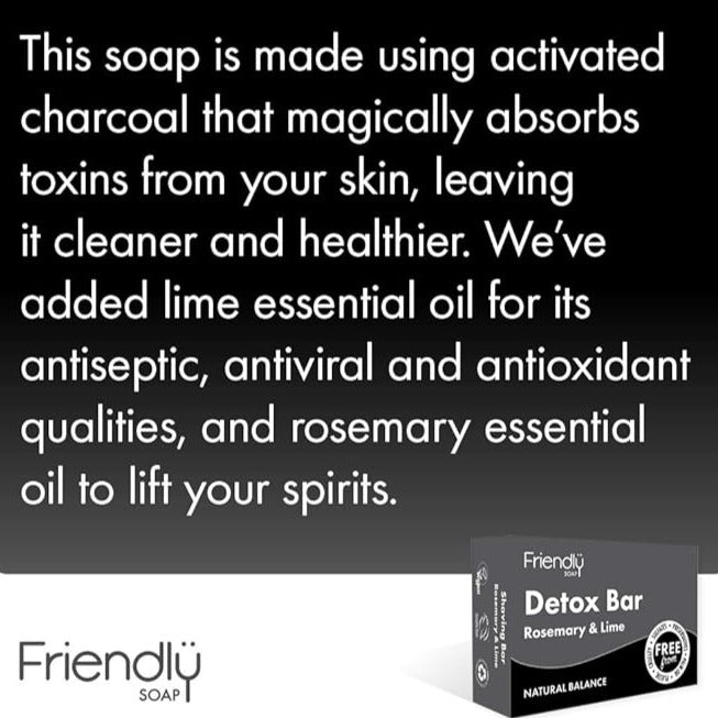 Activated Charcoal Detox Bar Soap 95g