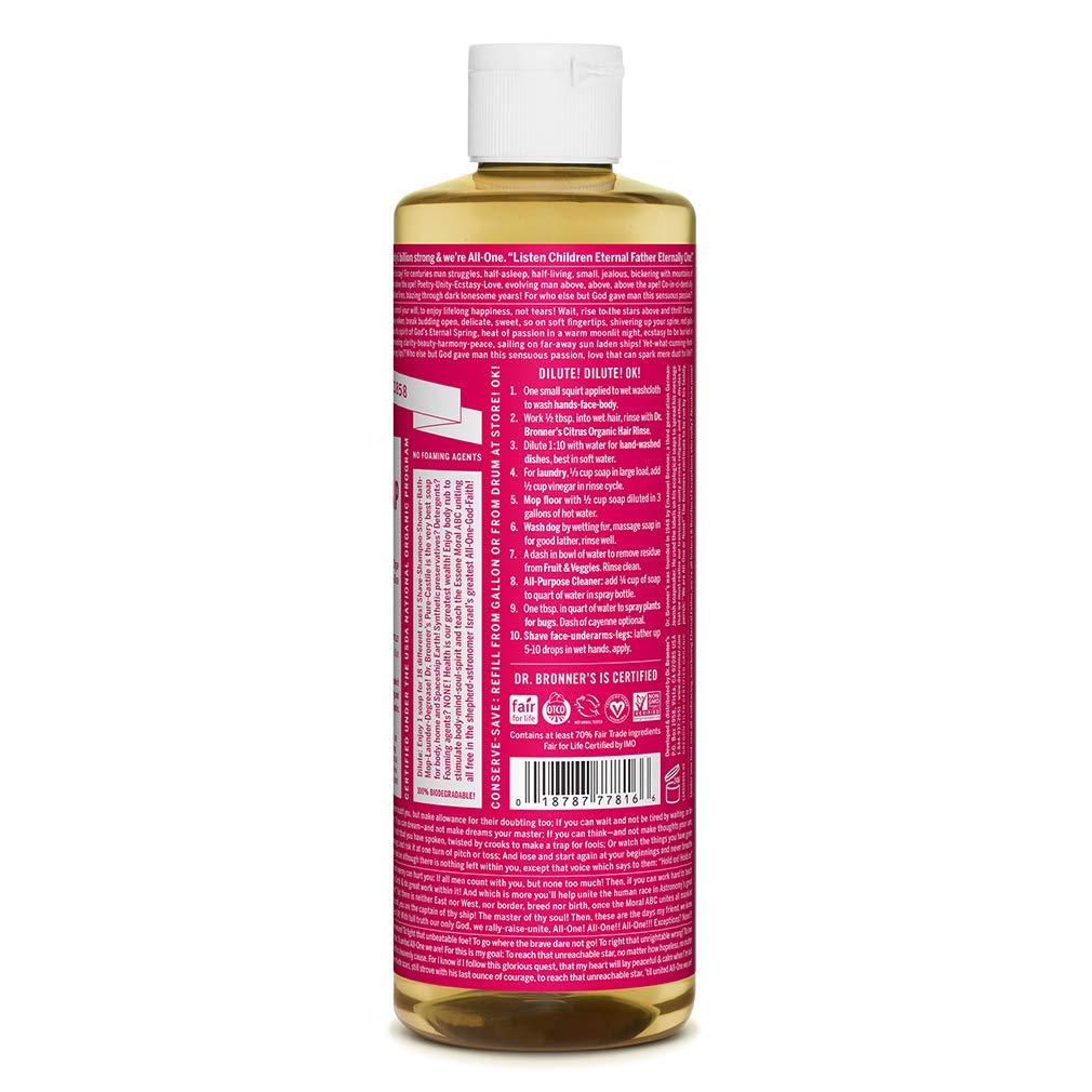 Rose Pure-Castile Liquid Soap 473ml