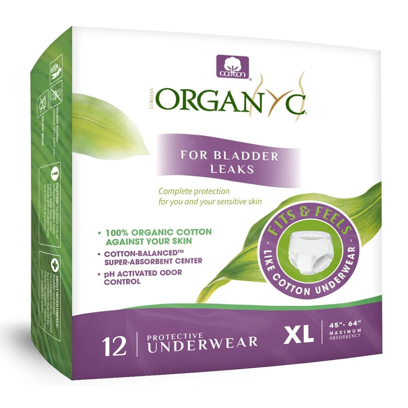 Organic Light Incontinence Underwear XL 12 Pack