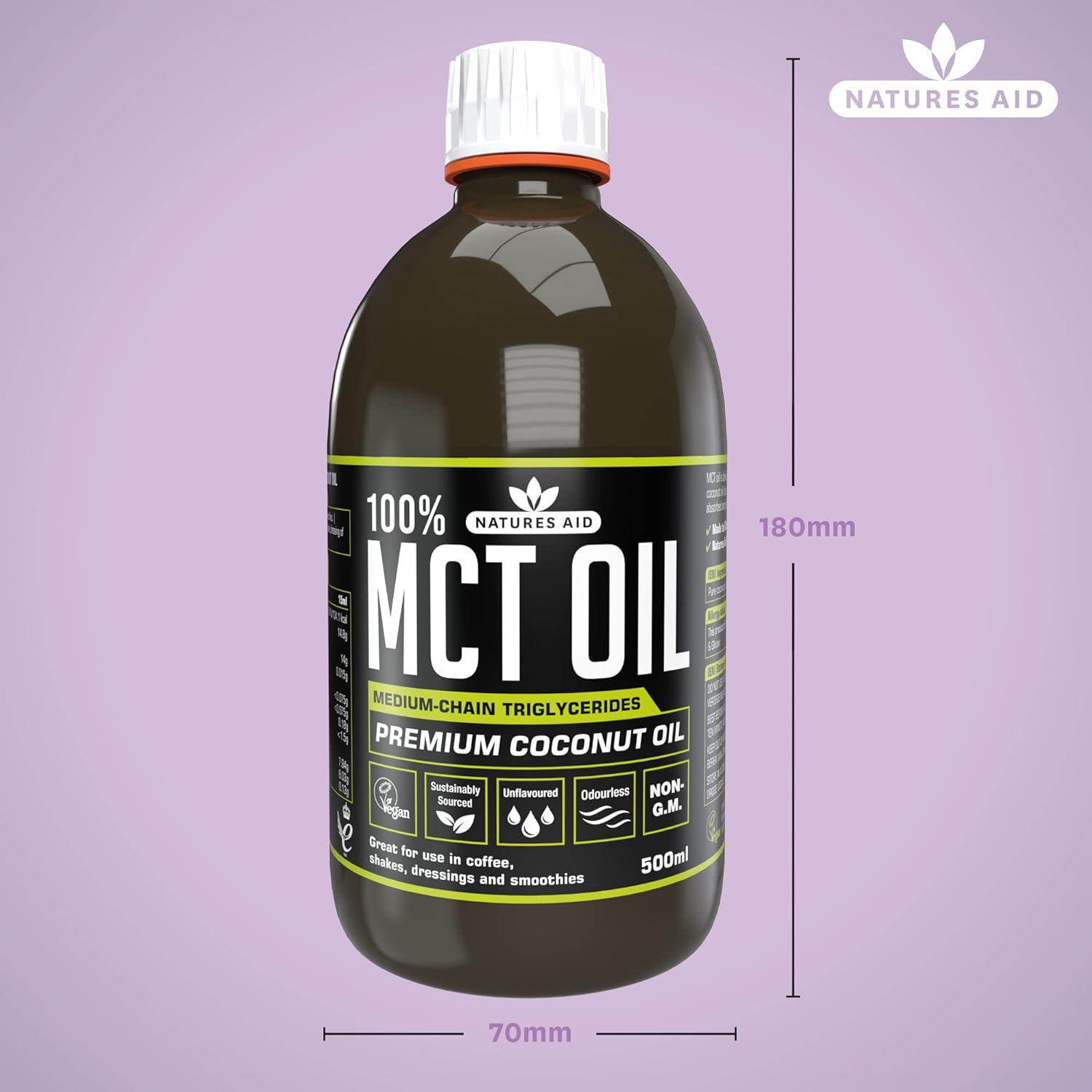 Pure MCT Oil from Premium Coconut Oil 500ml
