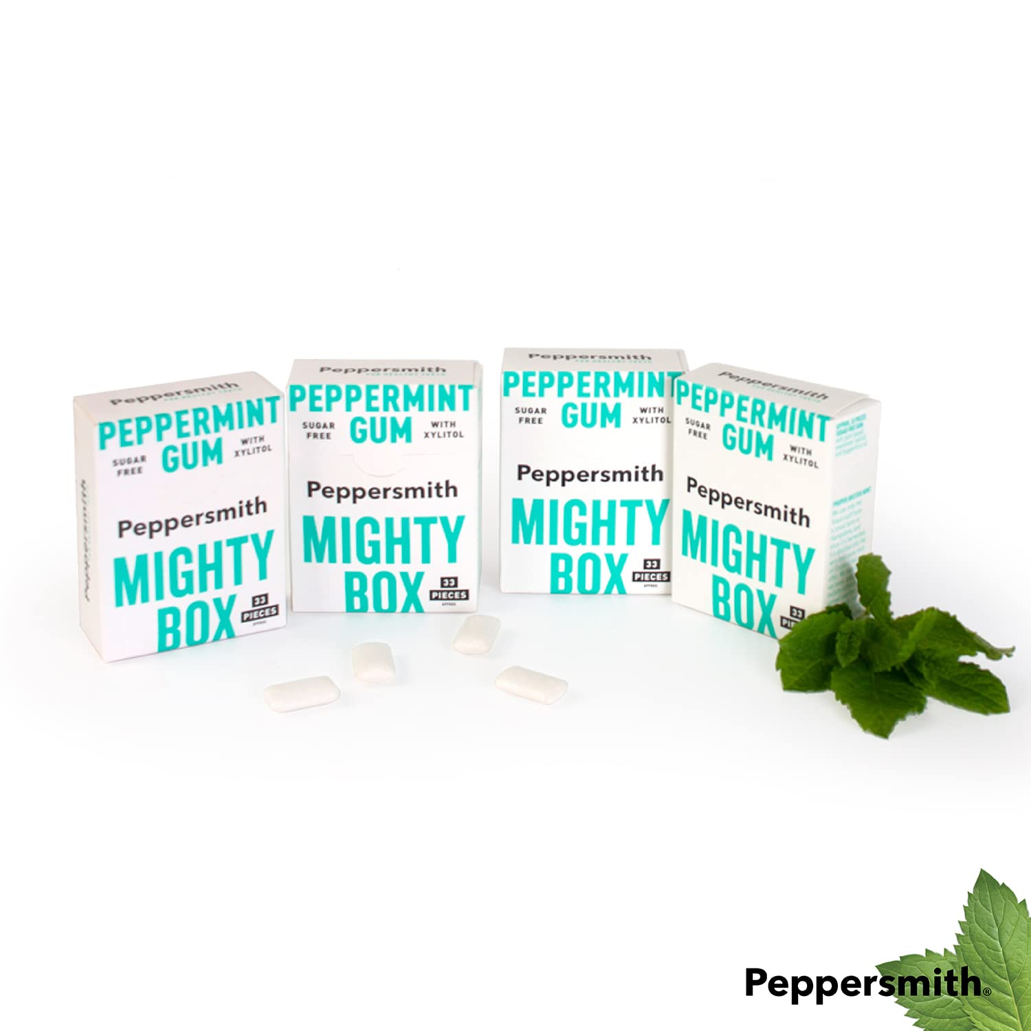 English Peppermint Xylitol Gum 50g Mighty Box