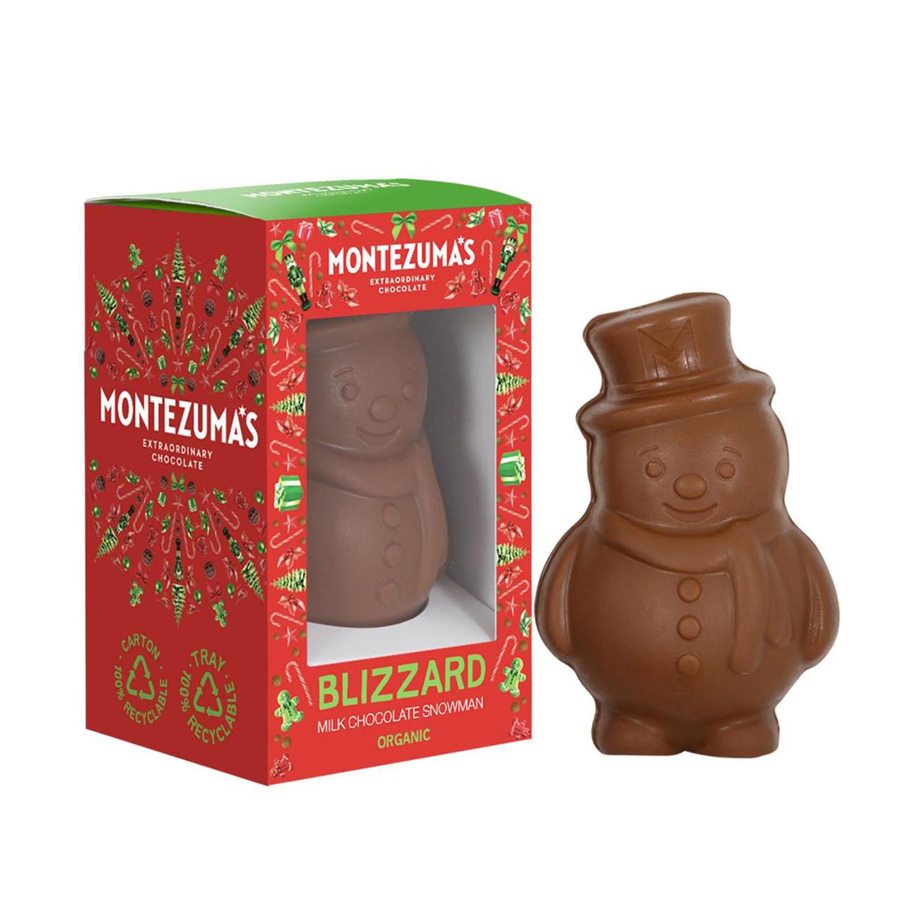 Organic Blizzard Milk Chocolate Hollow Snowman 75g