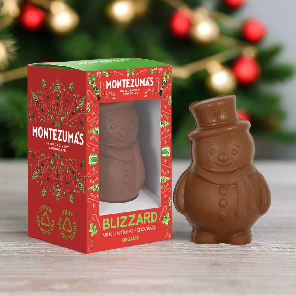 Organic Blizzard Milk Chocolate Hollow Snowman 75g