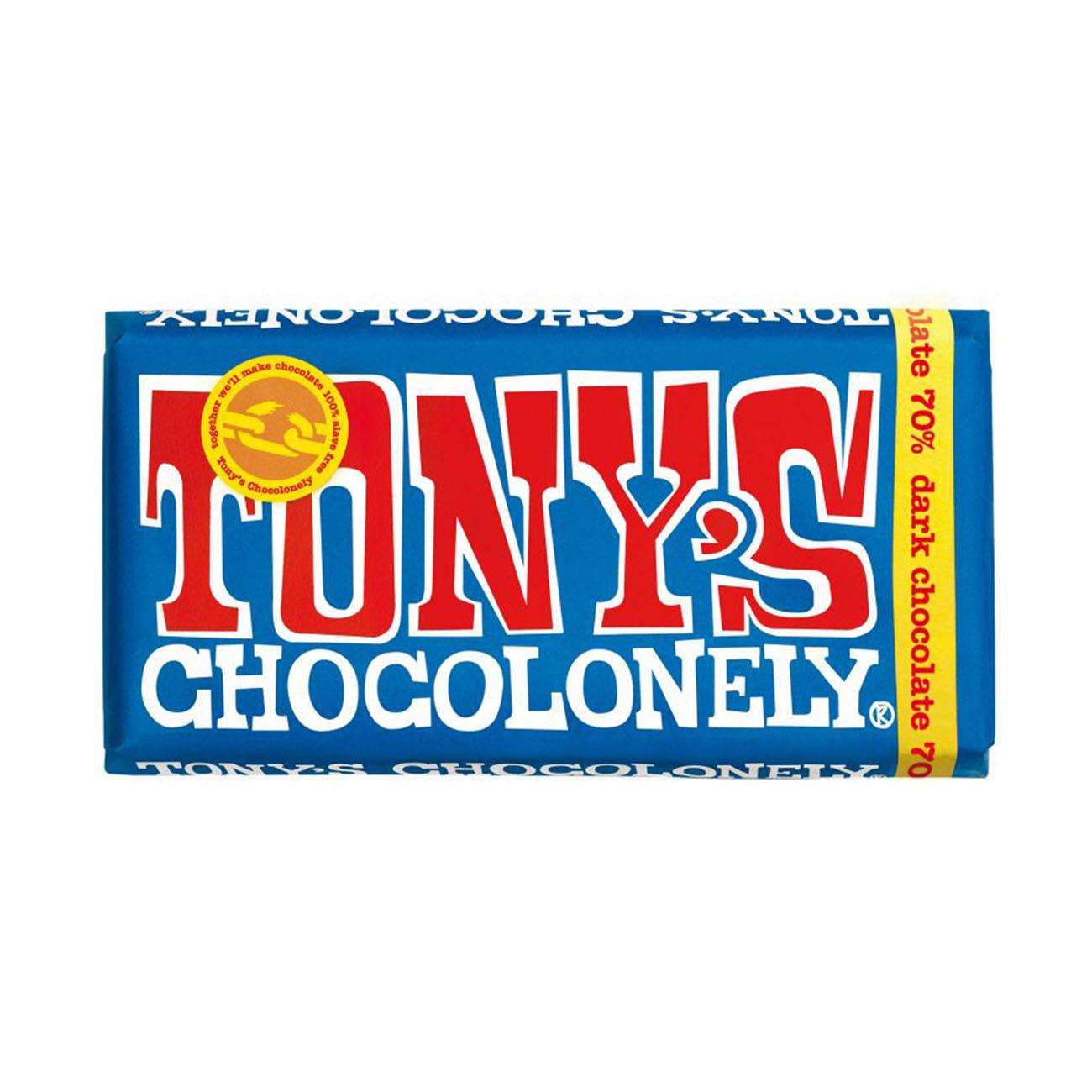 70% Dark Chocolate Bar 180g - Eco Natural Products - Tony's Chocolonely - Chocolate