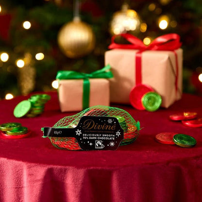 70% Dark Chocolate Coin Bag 65g - Divine Chocolate - Chocolates - Divine Chocolate