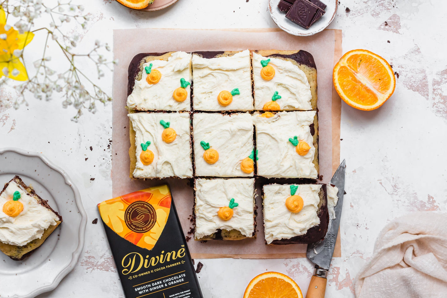 70% Dark Chocolate Ginger & Orange Bar 90g - Divine Chocolate - Chocolate - Eco Natural Products