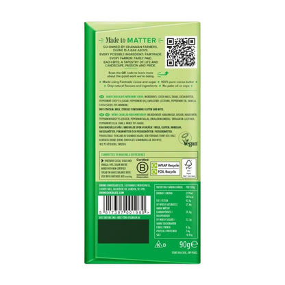 70% Dark Chocolate Mint Crisp Bar 90g - Divine Chocolate - Chocolate Bar - Divine Chocolate