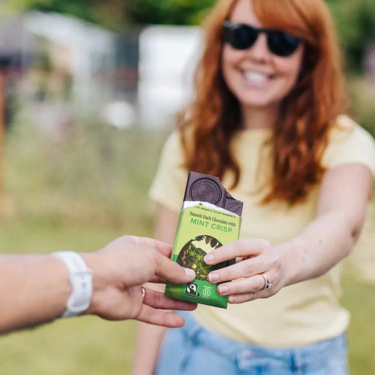 70% Dark Chocolate Mint Crisp Bar 90g - Divine Chocolate - Chocolate Bar - Divine Chocolate