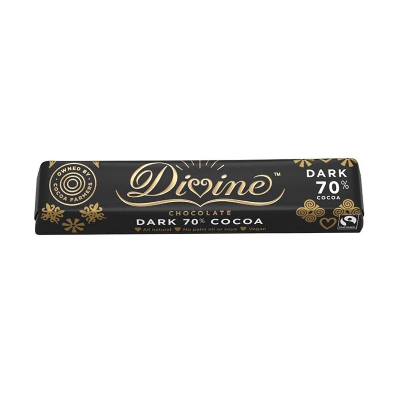 70% Dark Chocolate Small Bar 35g - Divine Chocolate - Chocolate - Eco Natural Products