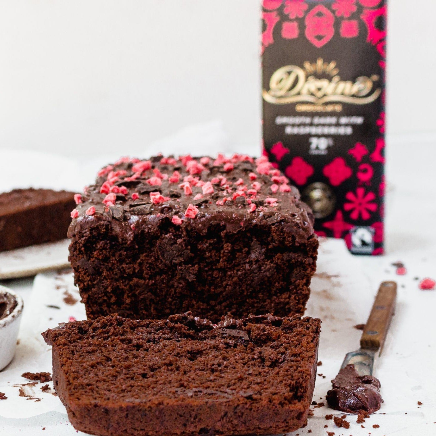 70% Dark Chocolate with Raspberries Bar 90g - Divine Chocolate - Chocolate - Eco Natural Products