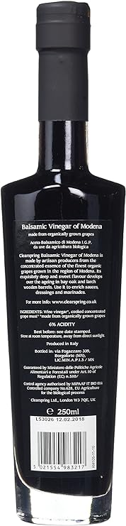 Organic Aged Balsamic Vinegar 250ml