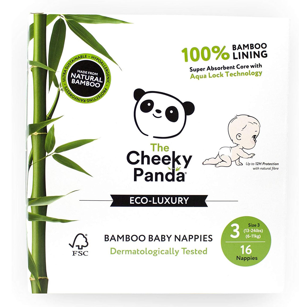 Bamboo Nappies Size 3 (6-11kg) 16pack