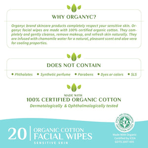 Cotton Facial Wipes 20 Pieces