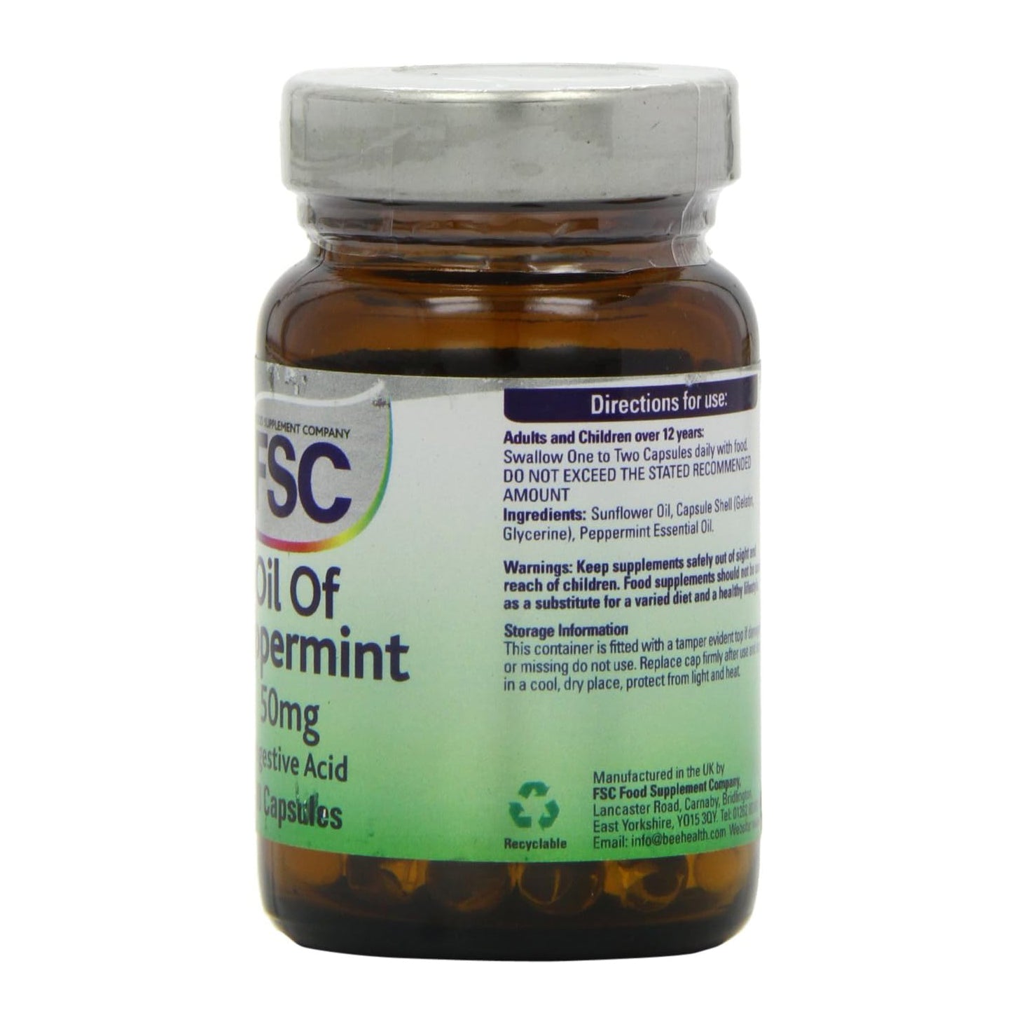 Peppermint Oil 50mg 90 Capsules