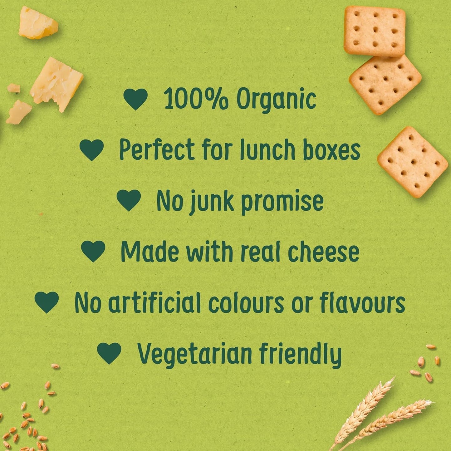 Organix Mini Organic Cheese Crackers Toddler Snack 4 x 20g claims