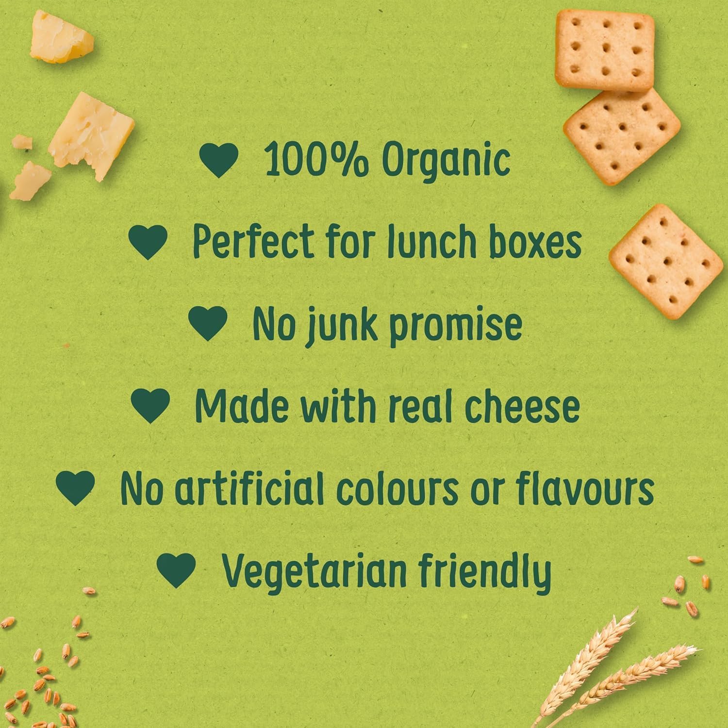 Organix Mini Organic Cheese Crackers Toddler Snack 4 x 20g claims