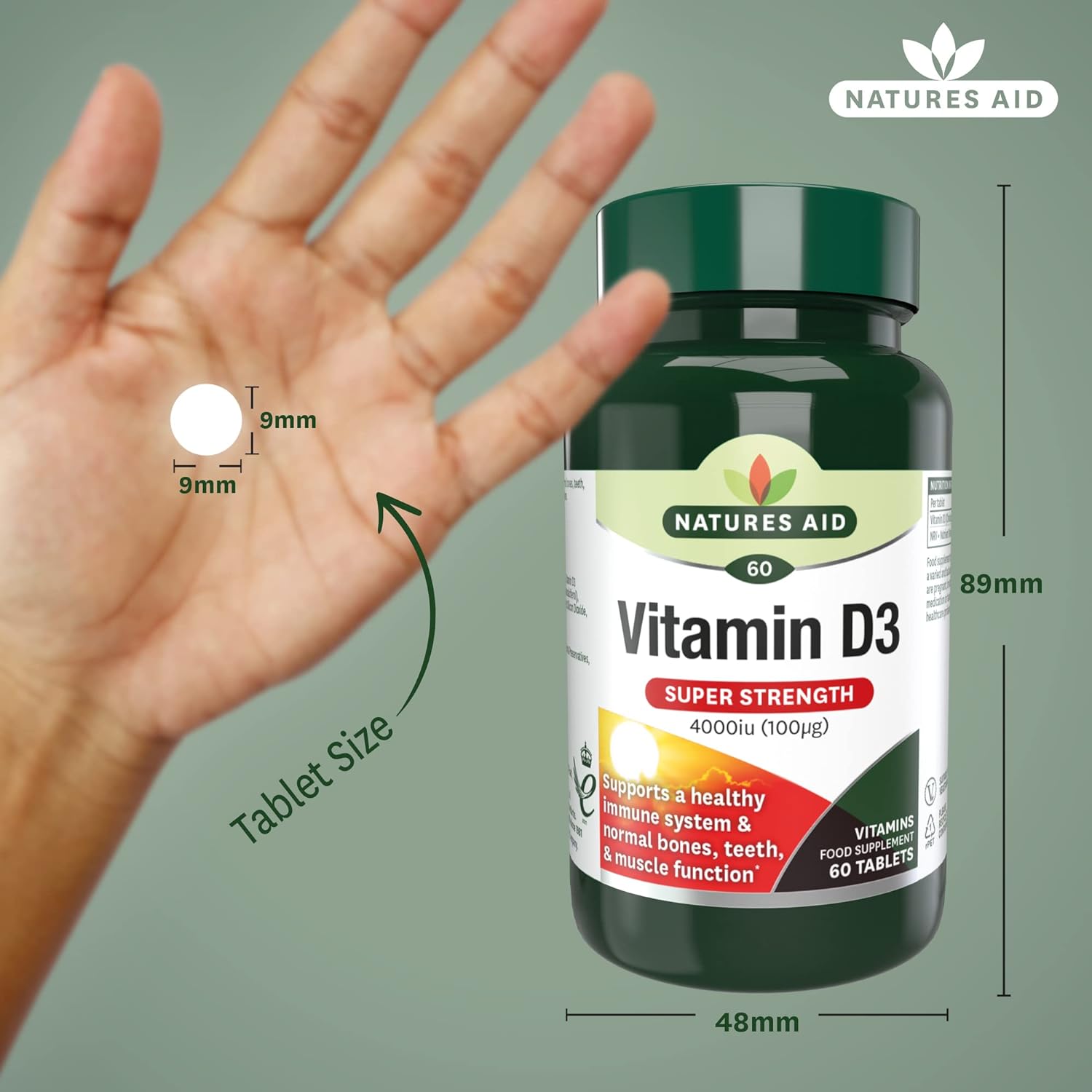 Vitamin D3 4000iu (100ug) Super Strength 60 Tablets