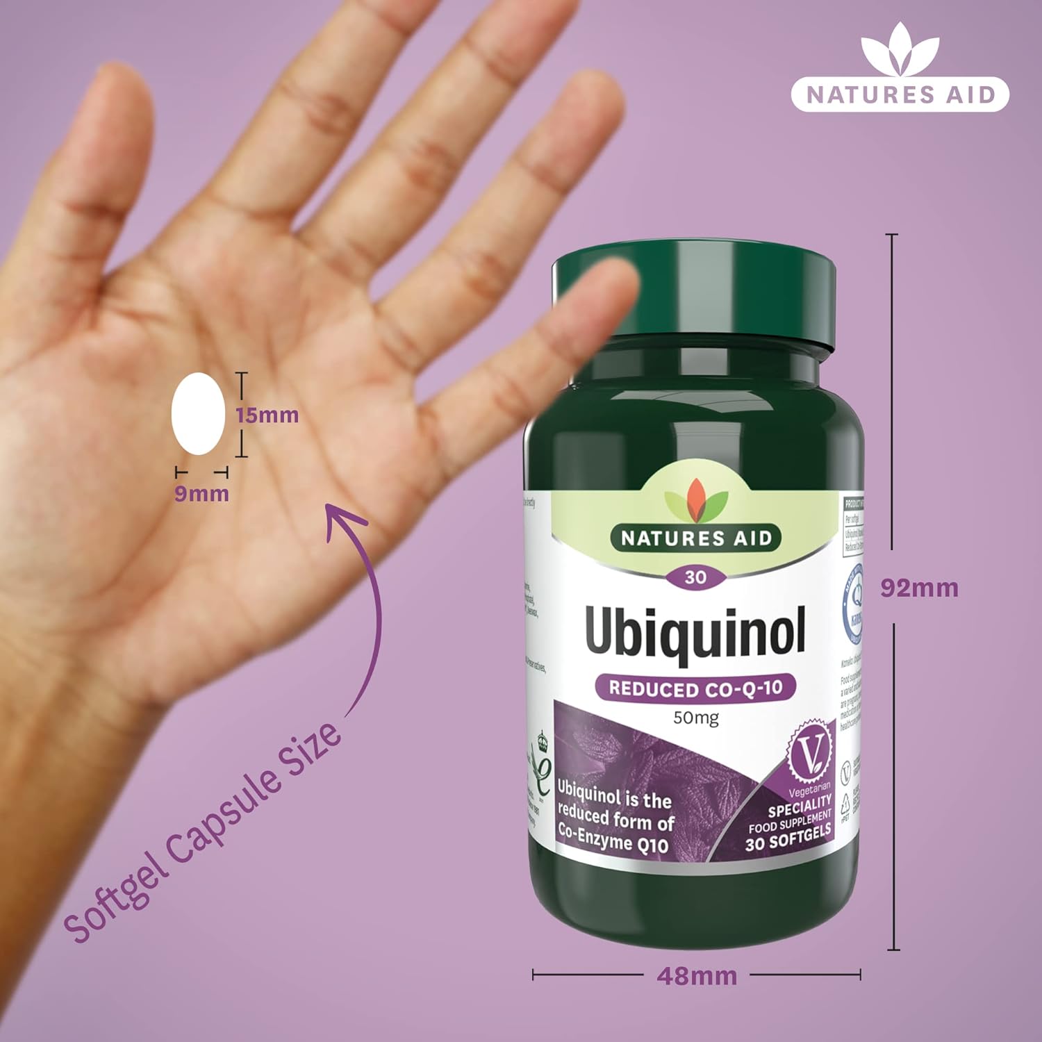 Ubiquinol 50mg (Reduced Co Enzyme Q10) 30 Softgels