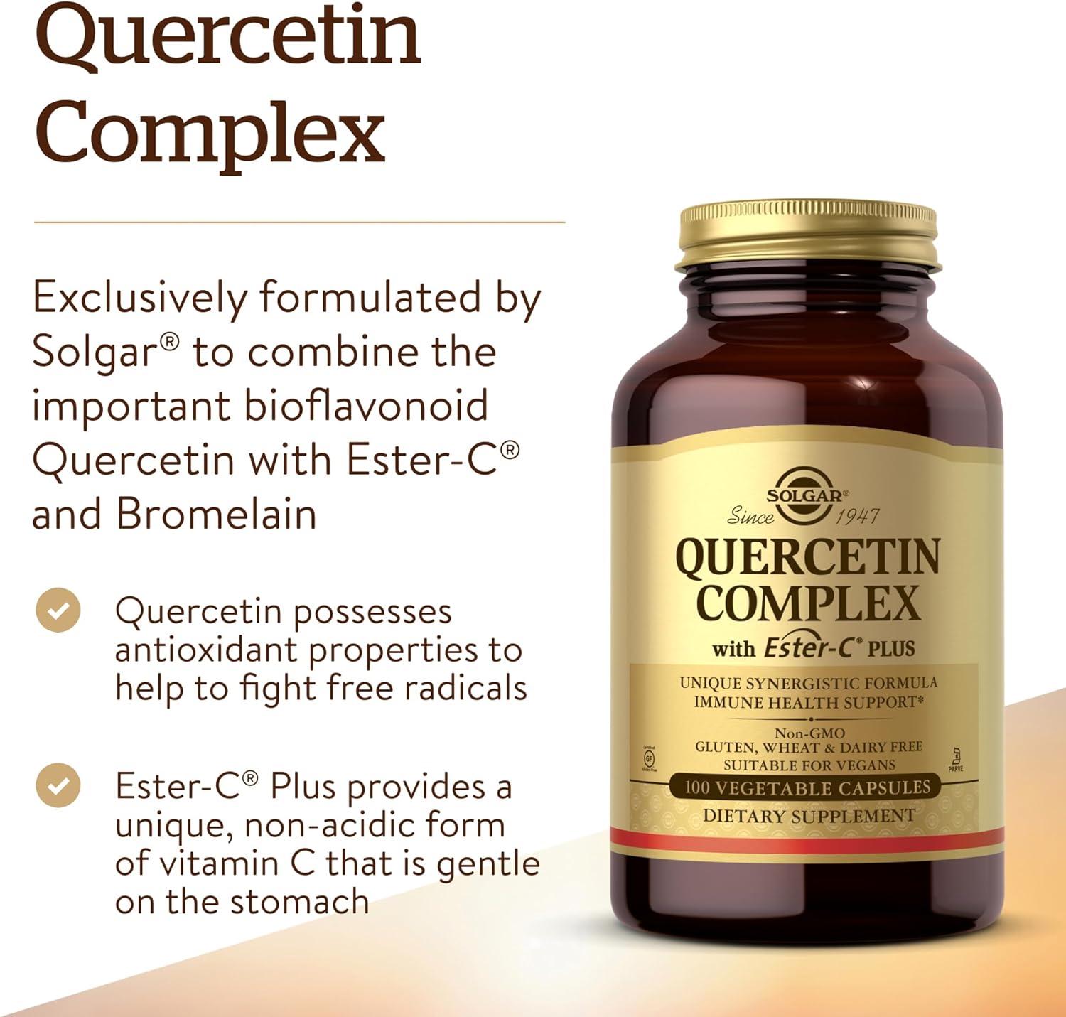 Quercetin Complex with Ester-C Plus - 100 Vegetable Capsules