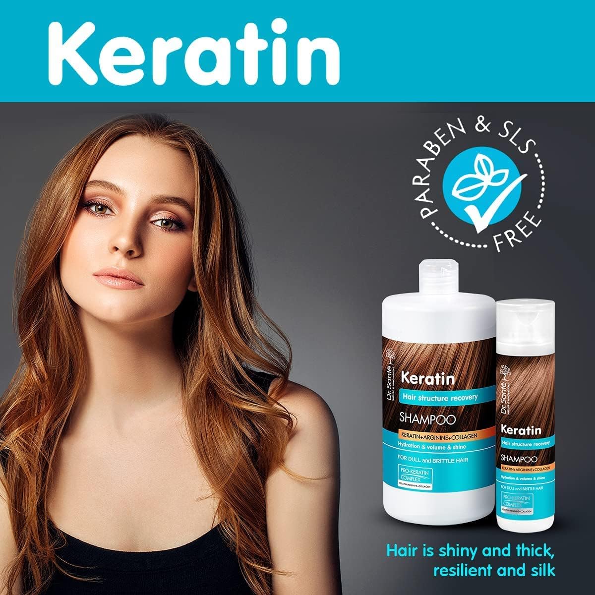 Shampoo Keratin, Arginine and Collagen 1 Litre