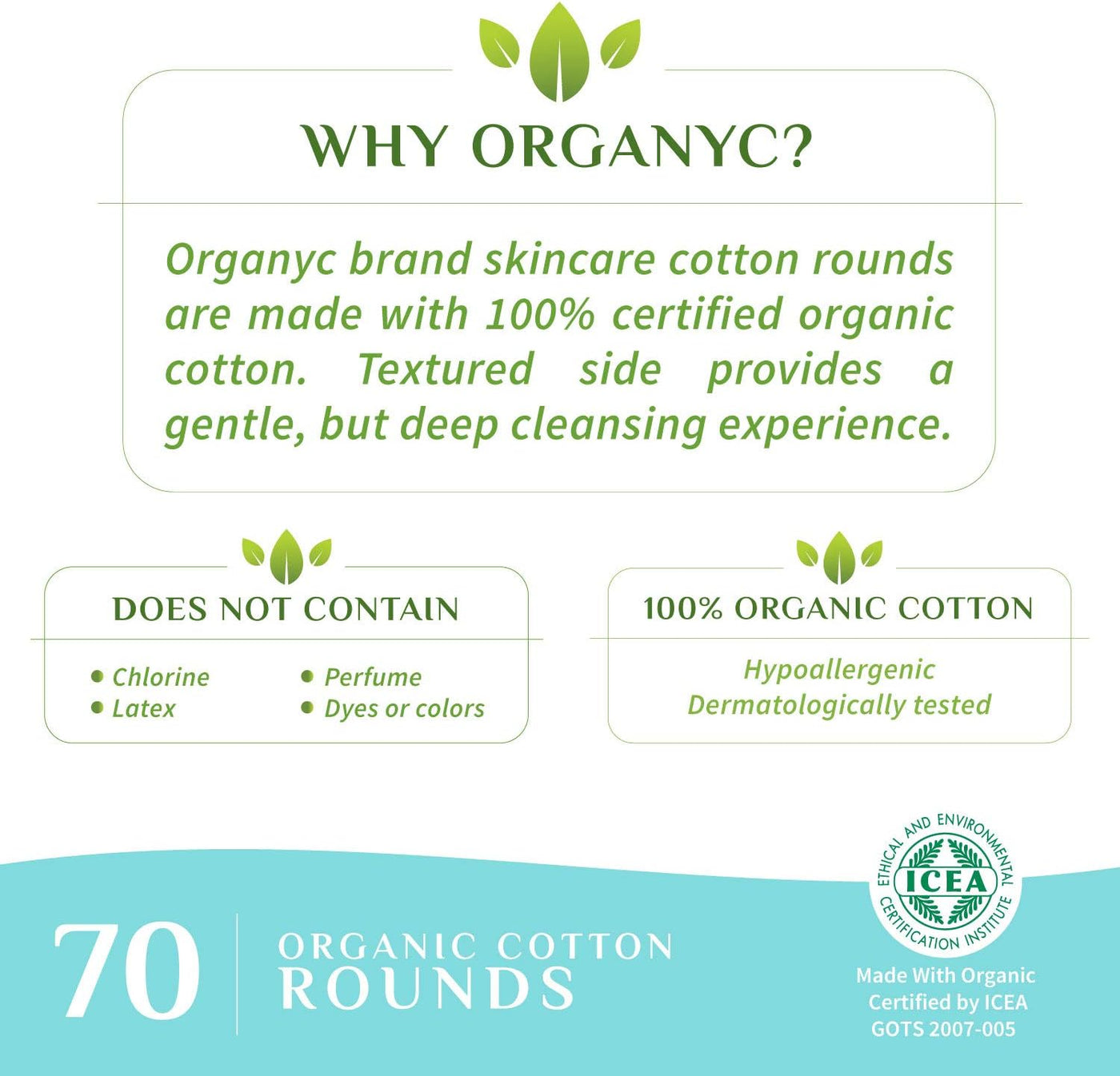 Organyc New and Improved 100% Certified Organic Cotton Overnight