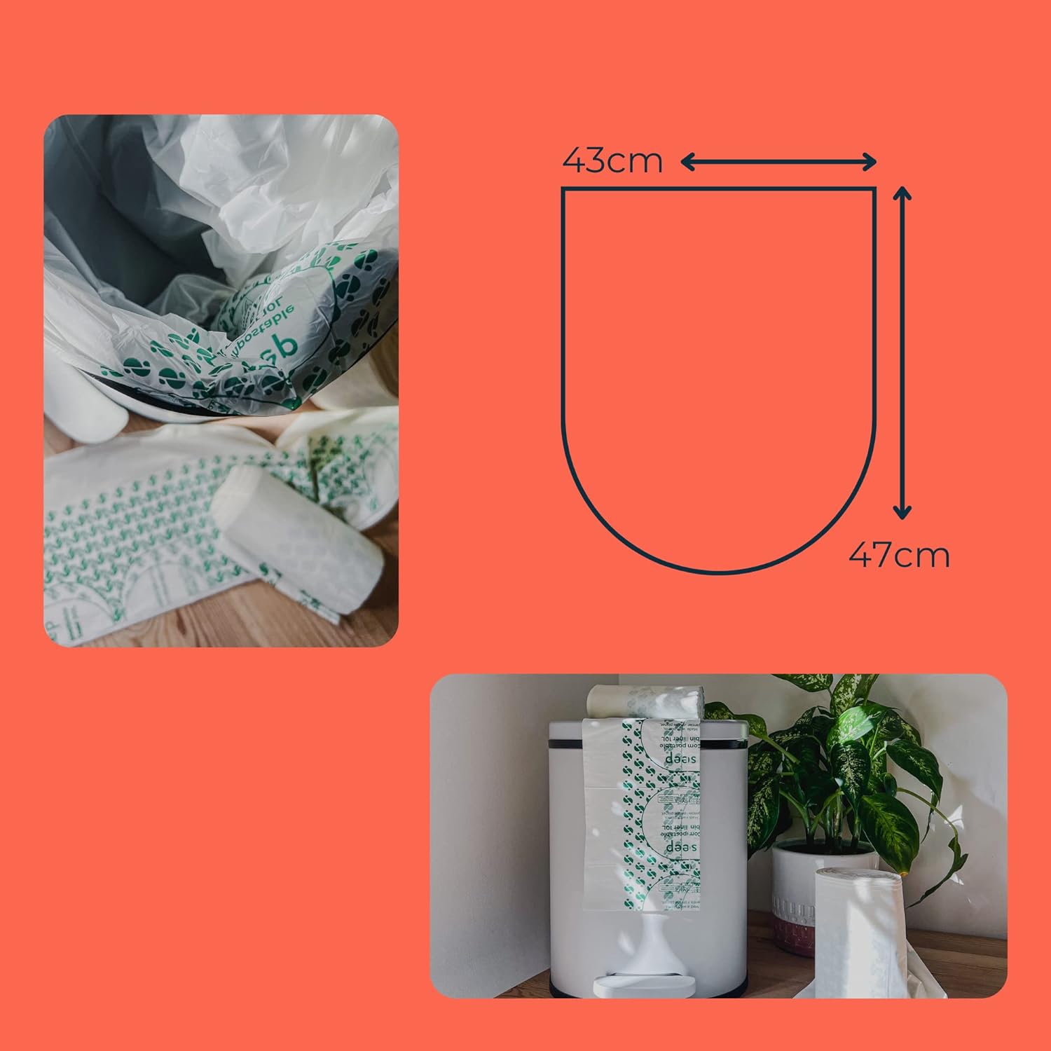 Compostable Bin Liners 10L 25 bags