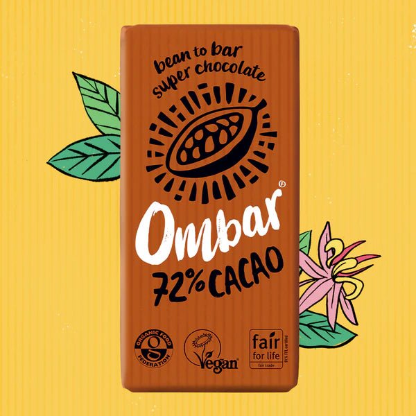 72% Cacao Chocolate Bar 35g - Eco Natural Products - Ombar - Chocolate Bar